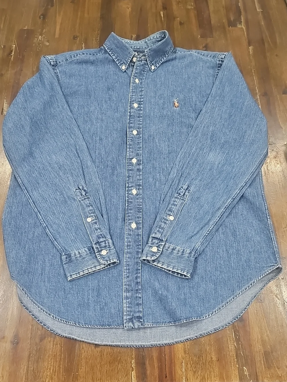 Polo by Ralph Lauren Clqssic Fit Blue Denim Button-Down Shirt